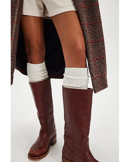 Free People White Essential Knee High Sock