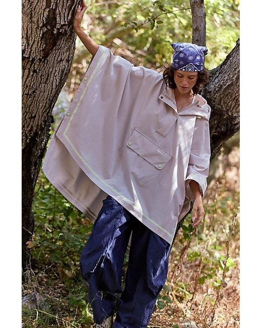 Fp Movement Purple Packable Rain Poncho