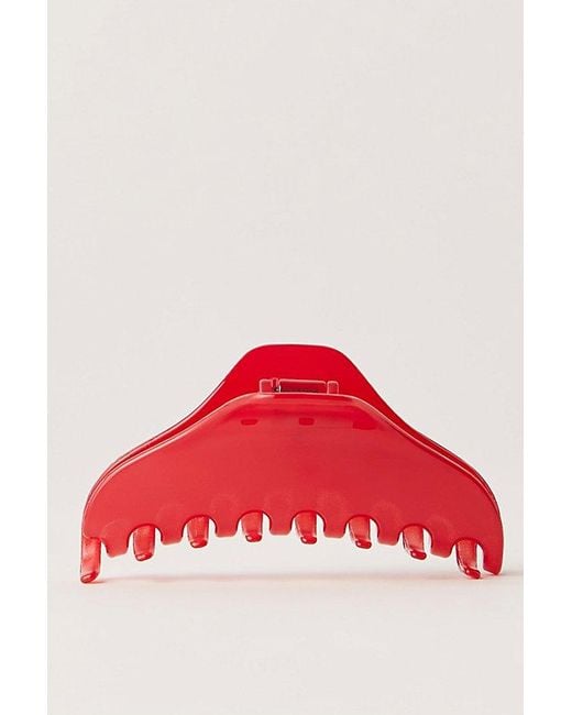 Free People Red Camille Acetate Claw Clip