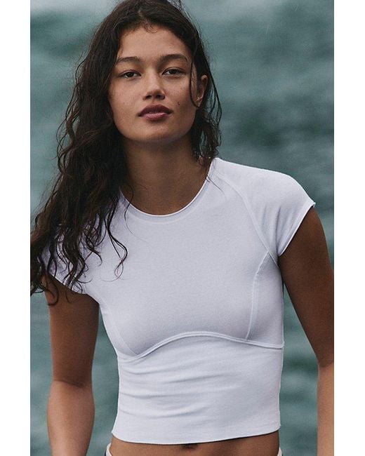 Free People White Protagonist Tee At Free People In Ivory, Size: Xs