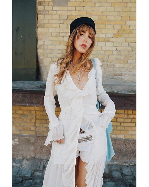 Free People Natural Isla Midi Dress