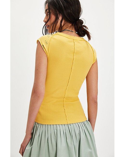 Ragabond Yellow Nautical Doodle Tee By