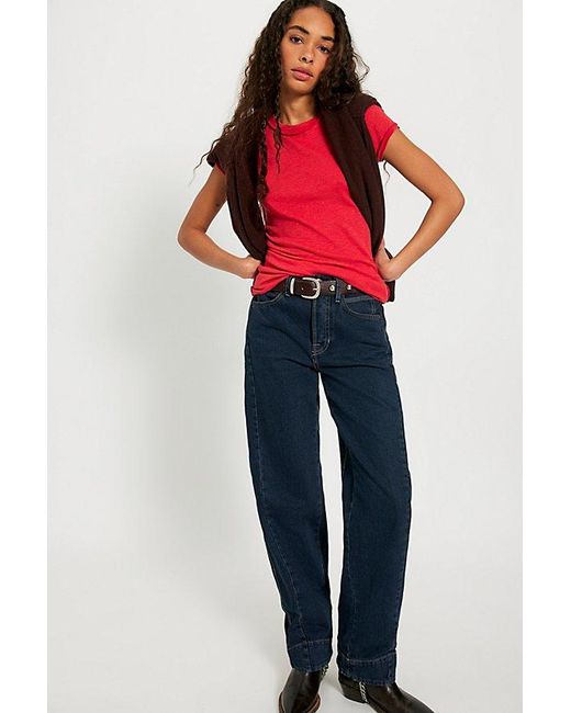 Free People Red Tinsley Tee