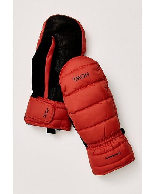 Howl Supply Red Down Mittens