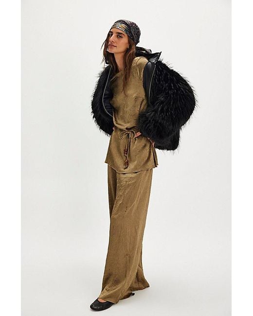 Free People Black Celeste Pant Set