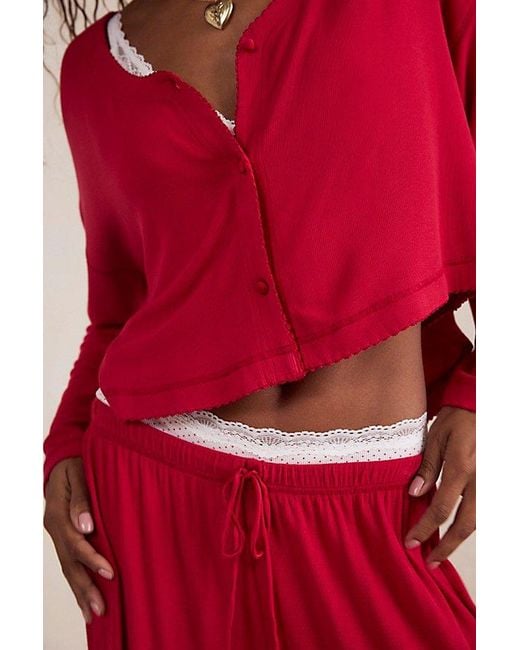 Intimately By Free People Red First Base Lounge Set By