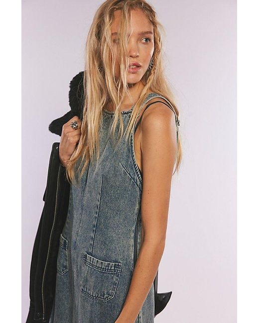 dex denim dress Rodeo Free People