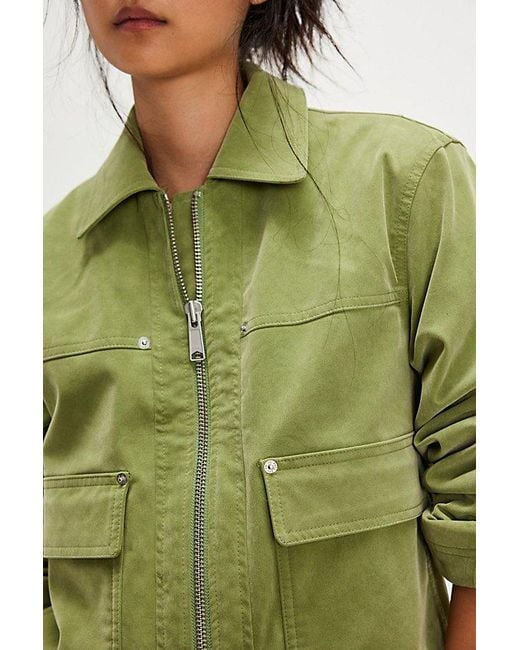 Free People Green We The Free Blair Vegan Suede Jacket