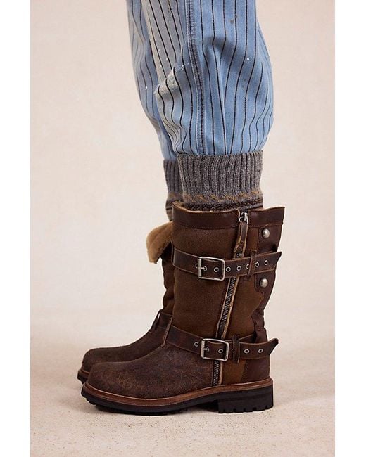 Free People Blue We The Free Charlie Shearling Boots