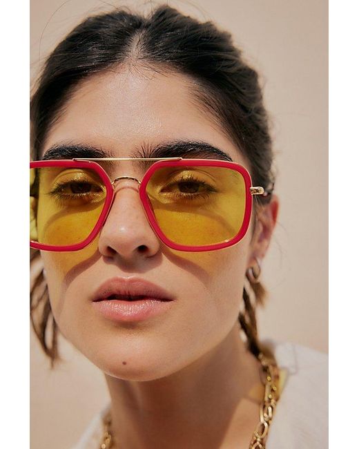 Free People Multicolor Luna Classic Aviator Sunglasses