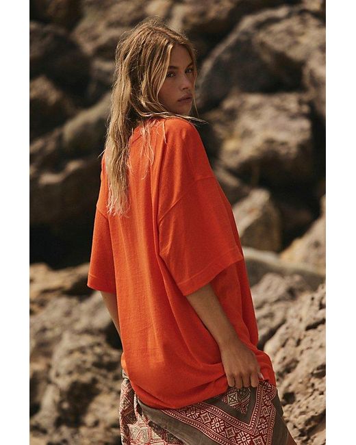 free-est Red Essential Extreme Tee Mini Dress By