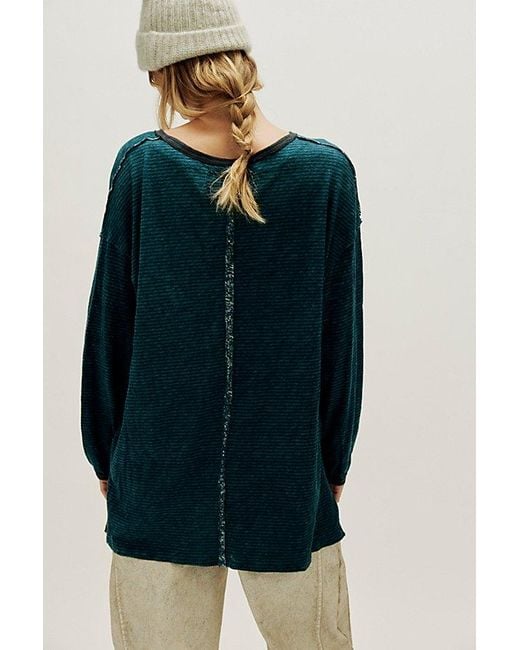 Free People Blue Veronica Striped Tee