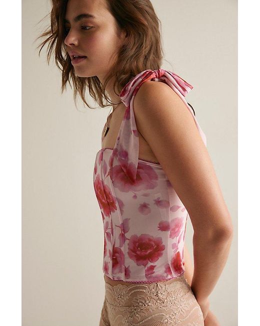 Intimately By Free People Red Make You Mine Corset Top By