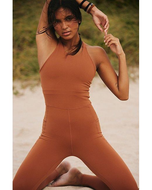 Free People Natural Never Better High Neck One Piece