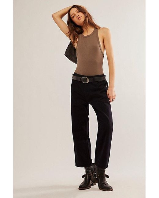 Re/done Natural Loose Crop Jeans