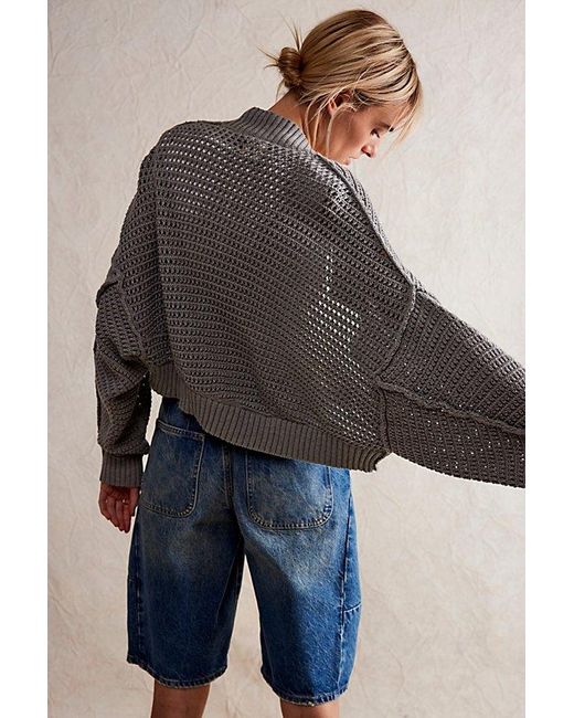 Free People Gray Care Fp East To West Cardi