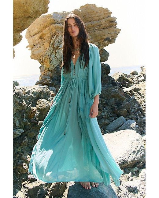 free-est Blue Plenty Of Love Maxi Dress By