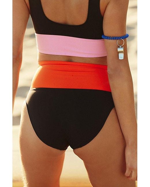 It's Now Cool Red The Contour High-Waisted Surf Bottoms By