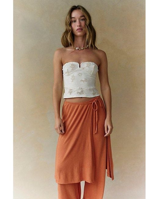 free-est Natural Gauzy Knit Skants Top By
