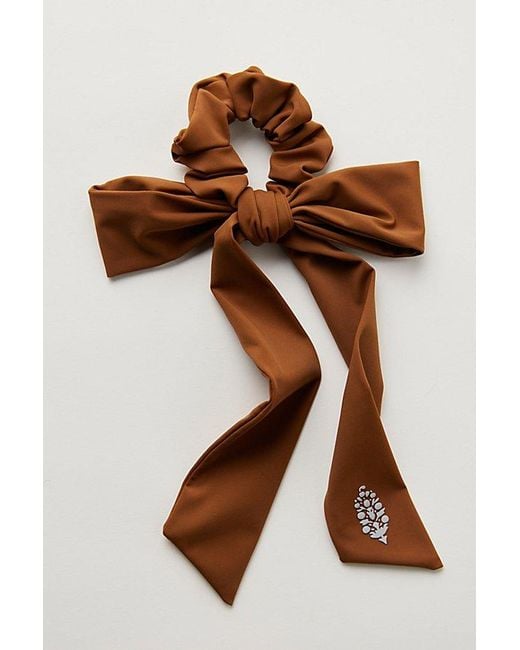 Fp Movement Brown Pirouette Bow Scrunchie