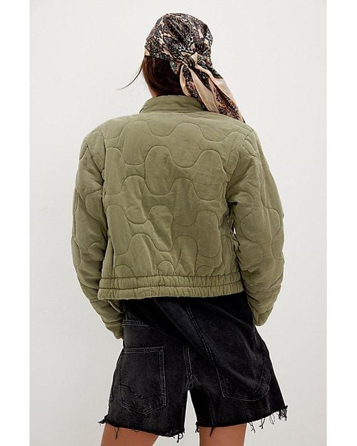 Free People Green Aura Liner Jacket At In Adventurer, Size: Xs
