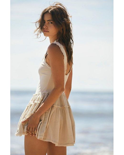 free-est Brown Izi Drop-waist Mini