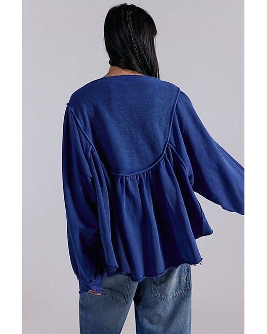 Free People Blue About A Girl Pullover