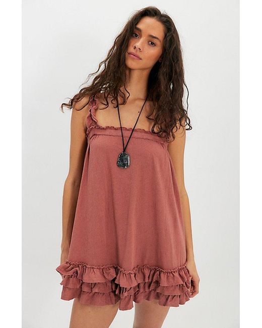Free People Red Spring Tide Tunic