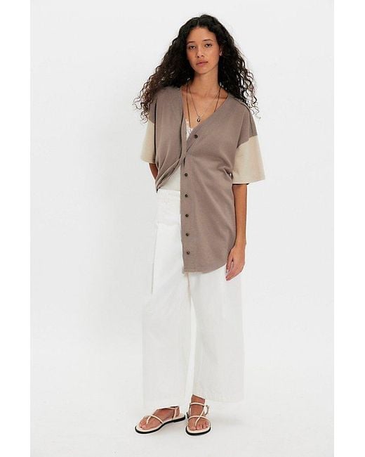 Free People Brown Homerun Tee