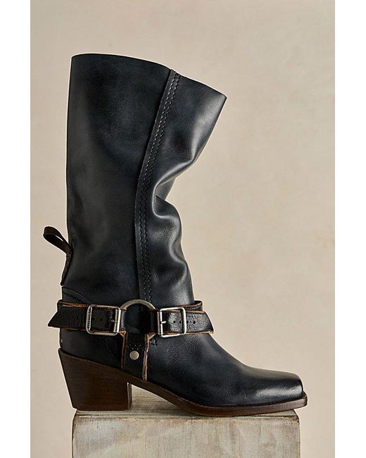 Free People Black We The Free Denver Double Buckle Boots