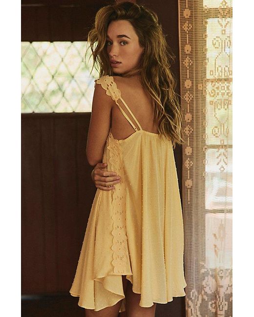 Intimately By Free People Natural Don'T You Love It Mini Slip Dress By