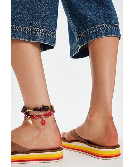 Hari Mari Blue Dunes Sunset Platform Flip-Flops By