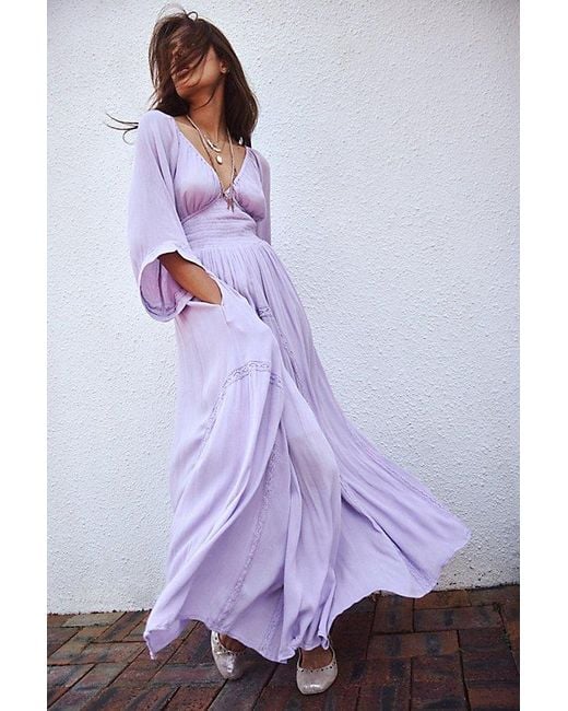 knee length dresses for ladies Free People Trail of Flowers Maxi Dress – Bear Rock