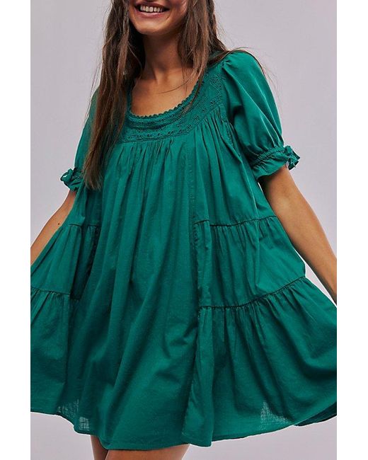 Free People Green Sandy Shores Babydoll Dress
