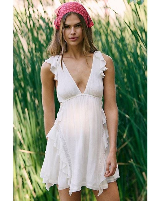 Free People Green More Is More Mini Dress