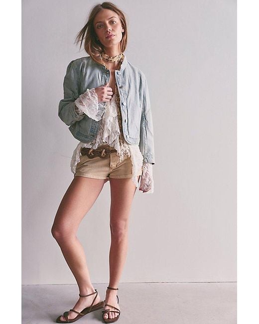 Free People Gray Nikita Denim Jacket