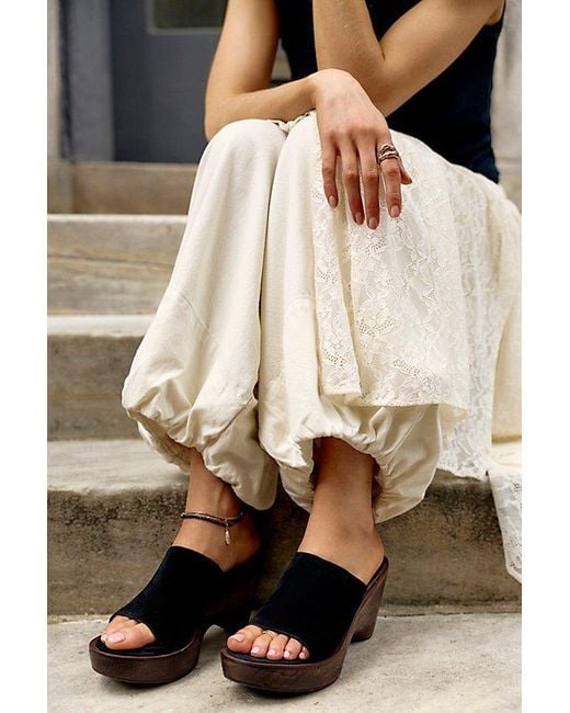 Free People Black Cha Cha Clogs