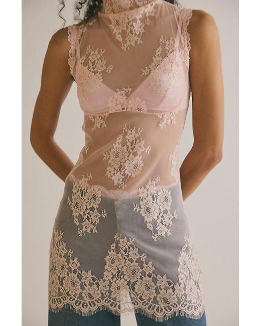 Intimately By Free People Natural One More Time Mini Slip Dress