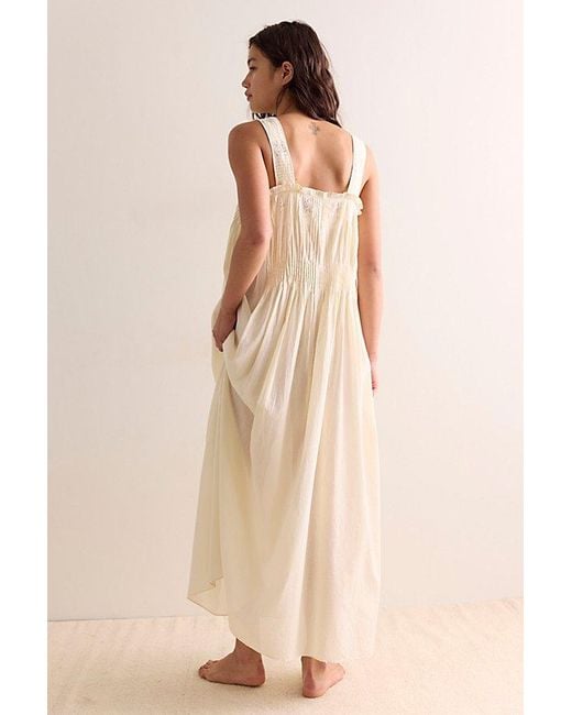 Intimately By Free People Natural Salty Sol Maxi Slip Dress By