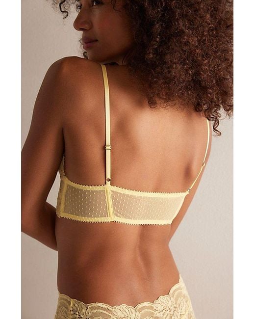 Intimately By Free People Brown Fiona Mesh Longline V-Neck Triangle Bralette By