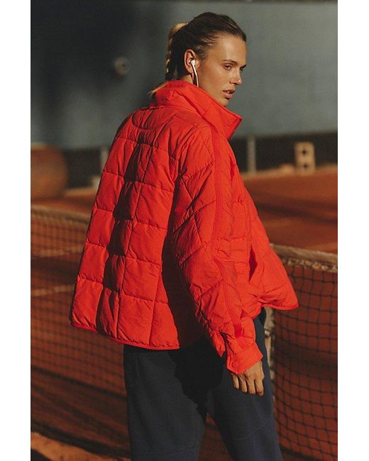 Fp Movement Red Pippa Packable Puffer Jacket