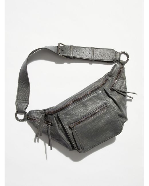 Free People Gray We The Free Austin Leather Sling