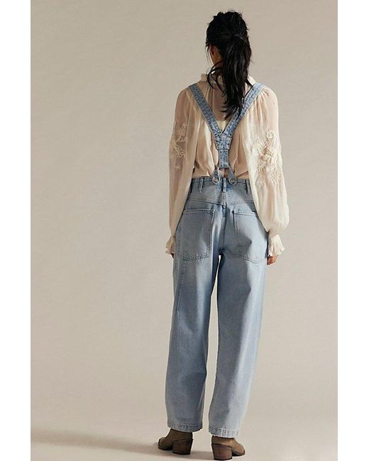 Free People Multicolor Berkley Suspender Jeans