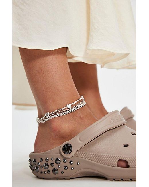 CROCSTM White Studded Classic Clogs