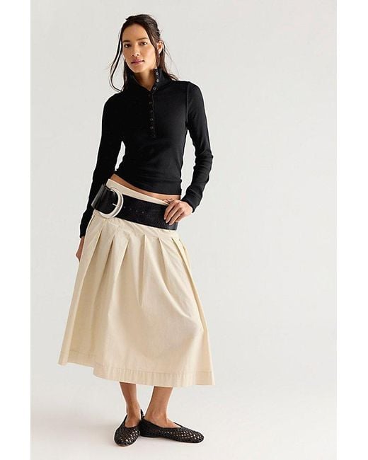 Free People Black Lake Solid Henley