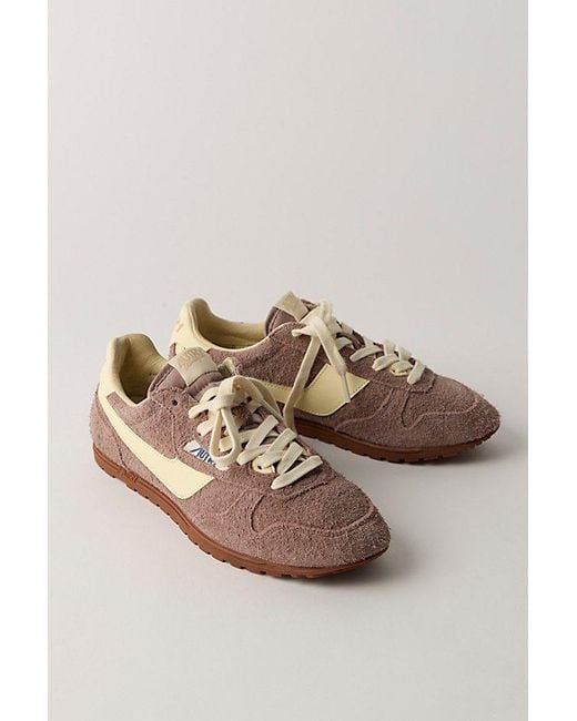 Autry Brown Windspin Low Suede Sneakers
