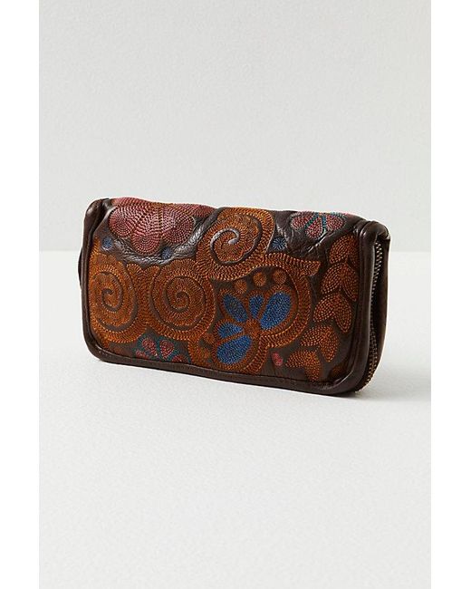 Free People Brown Spellbound Embroidered Wallet