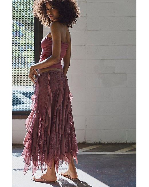 Intimately By Free People Brown Candy Calling Maxi Slip Skirt