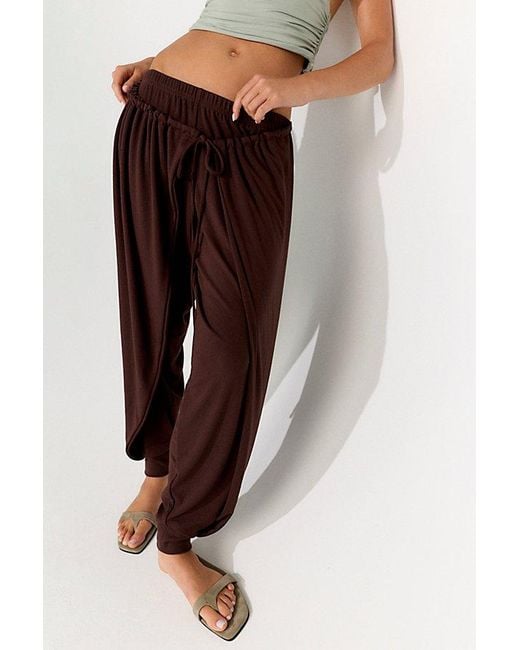 Free People Brown Good Feels Luisa Harem Pants