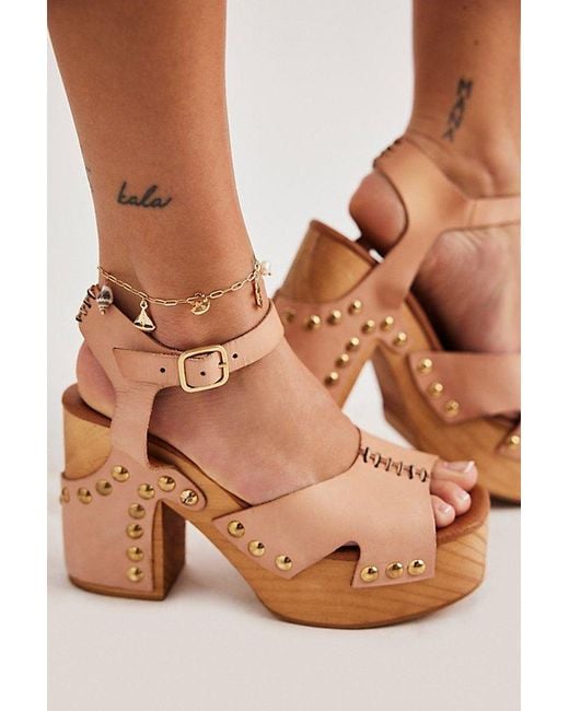 Free People Brown Cecily Clogs